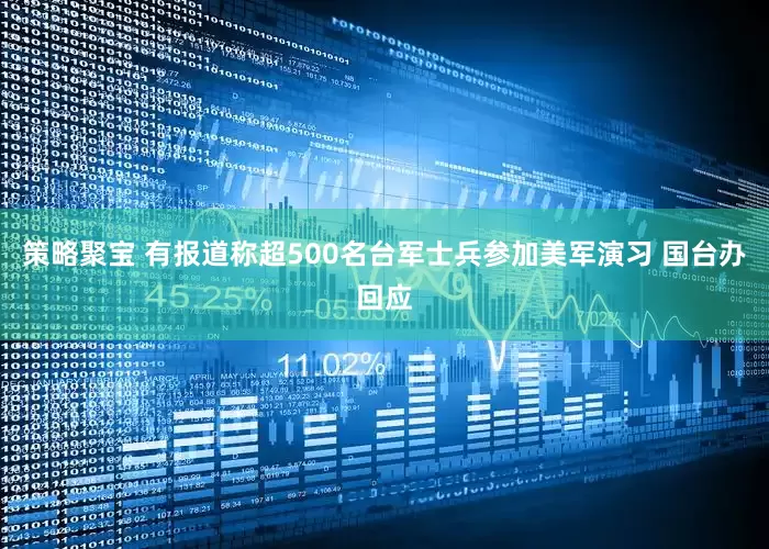 策略聚宝 有报道称超500名台军士兵参加美军演习 国台办回应